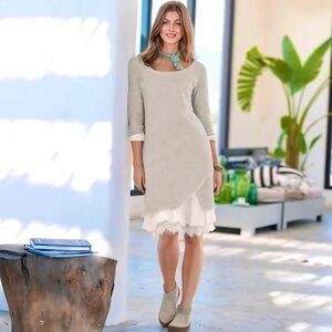 Sundance Best Friends 100% Cotton Gray Terry Dress | Small
